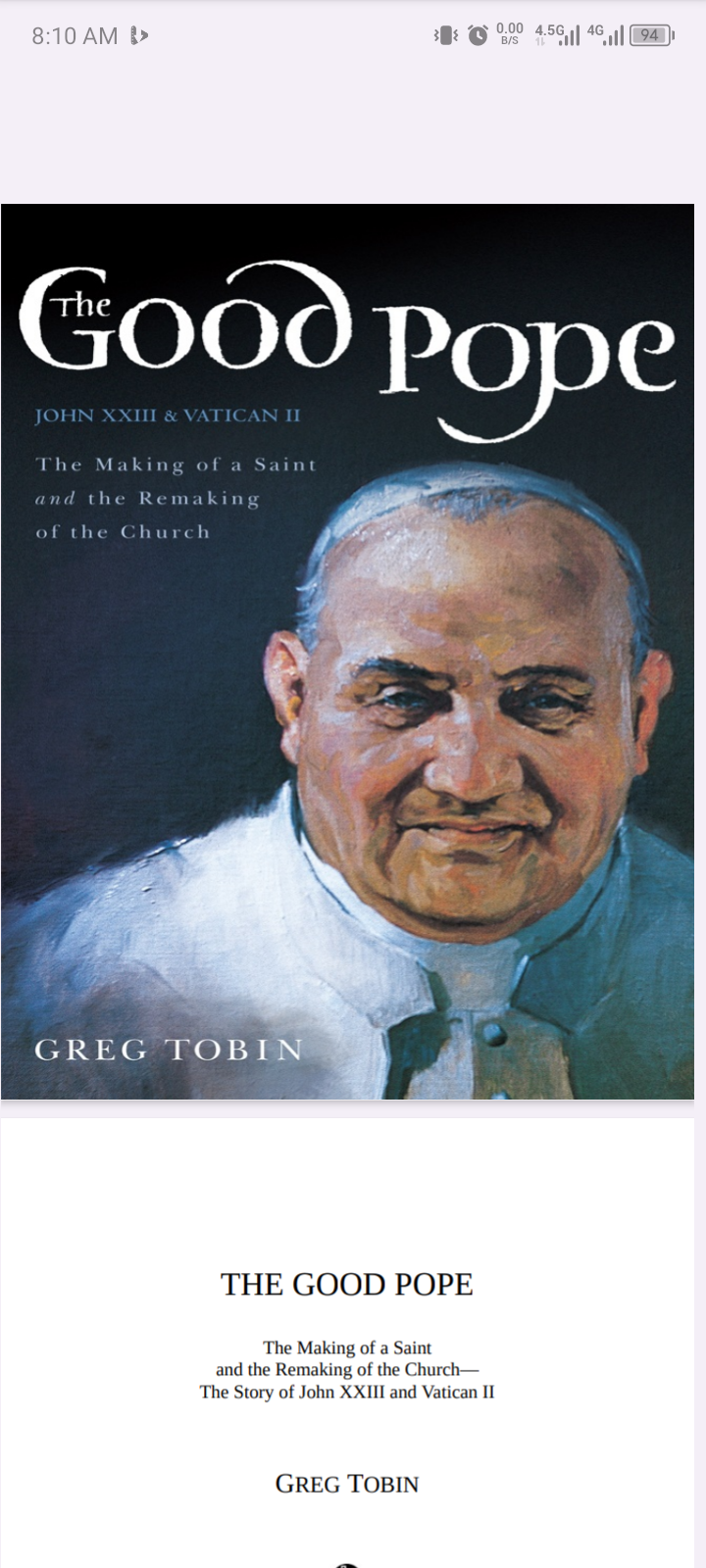 THE GOOD POPE The Making of a Saint and the Remaking of the Church— The Story of John XXIII and Vatican II