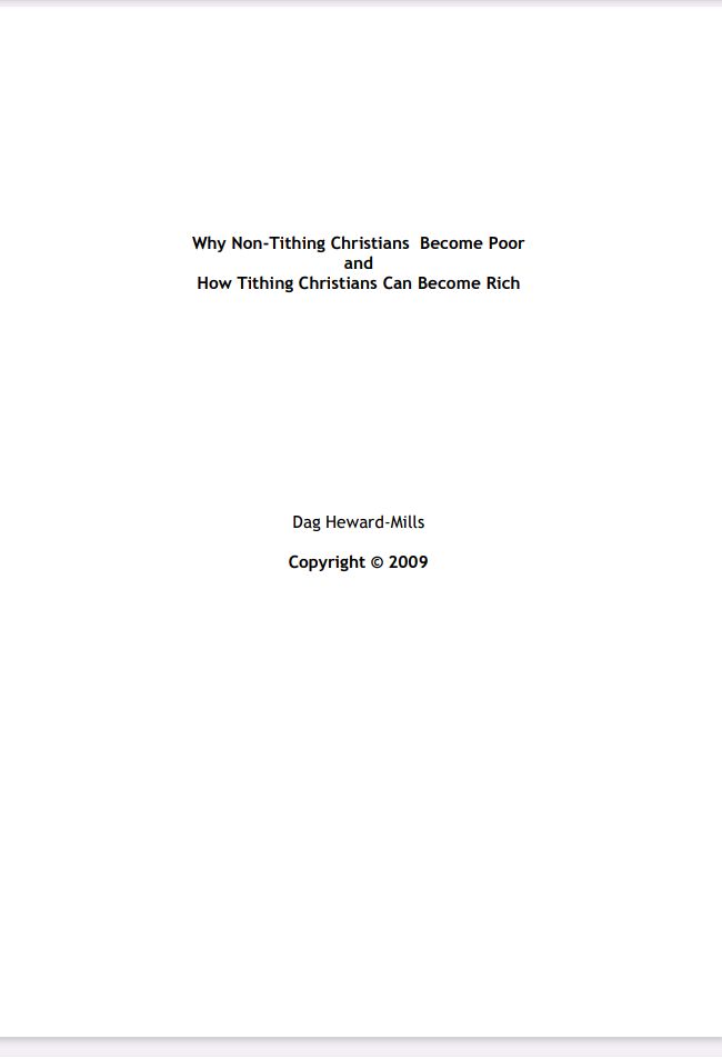 Why Non-Tithing Christians Become Poor and How Tithing Christians Can Become Rich